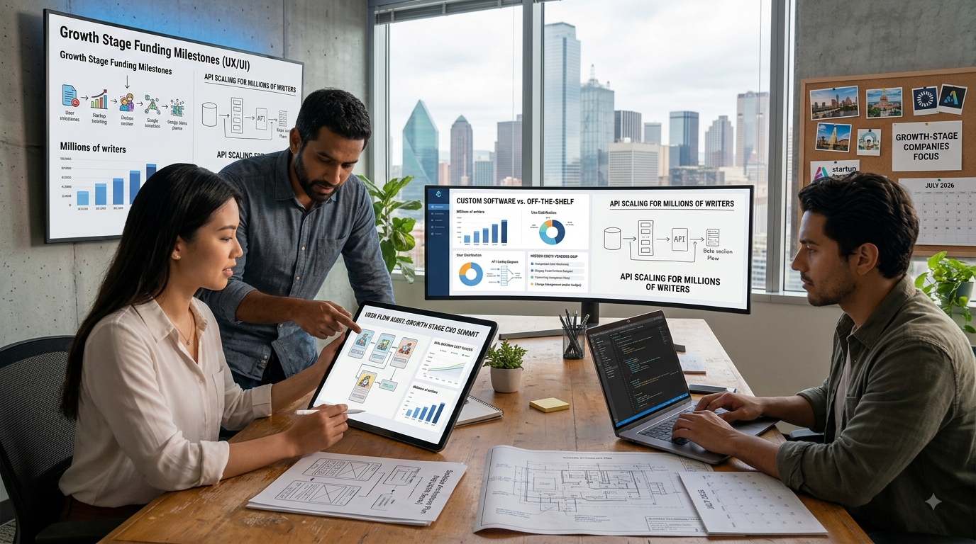 UX design agency in Austin Texas working with growth-stage company on product wireframes